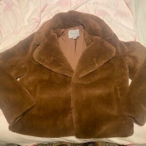 Elegant Tan Teddy Jacket